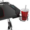 Стол компьютерный игровой Eureka R1 S с RGB подсветкой, чёрный