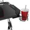 Стол компьютерный игровой Eureka R1 S с RGB подсветкой, чёрный