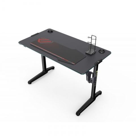 Стол компьютерный игровой Eureka со стеклянной столешницей и RGB-подсветкой GIP 44 