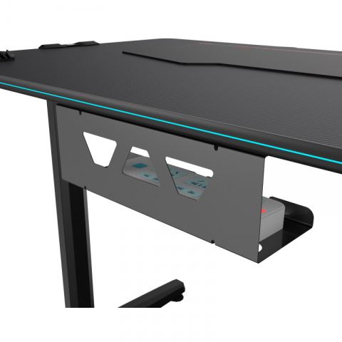 Стол компьютерный игровой Eureka со стеклянной столешницей и RGB-подсветкой GIP 44 