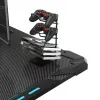 Стол компьютерный игровой Eureka Z1-S Pro c RGB подсветкой, черный