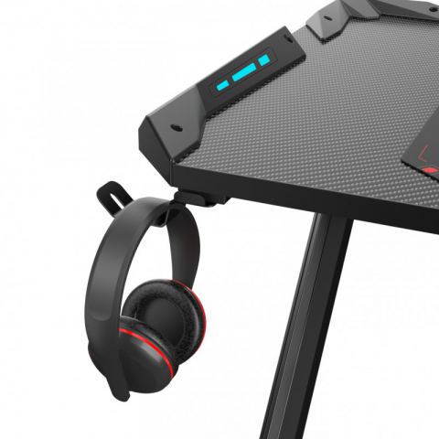 Стол компьютерный игровой Eureka Z1-S Pro c RGB подсветкой, черный