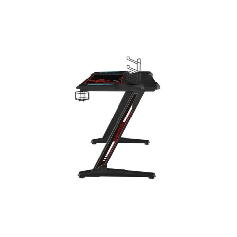 Стол компьютерный игровой Eureka Z1 S с синей подсветкой, чёрный