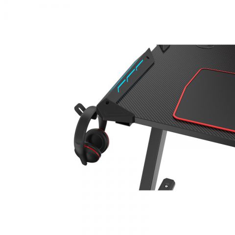Стол компьютерный игровой Eureka Z1 S с синей подсветкой, чёрный