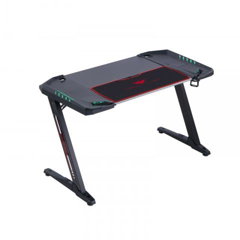 Стол компьютерный игровой Eureka Z2 c RGB подсветкой, чёрный