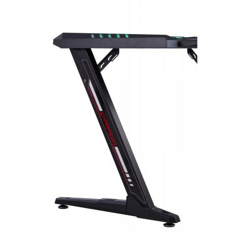 Стол компьютерный игровой Eureka Z2 c RGB подсветкой, чёрный