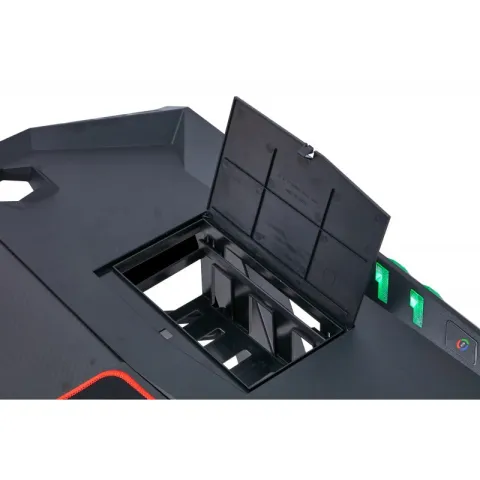 Стол компьютерный игровой Eureka Z2 c RGB подсветкой, чёрный
