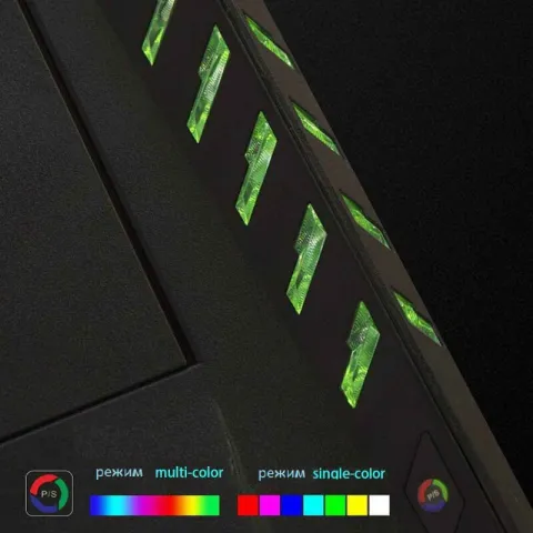 Стол компьютерный игровой Eureka Z2 c RGB подсветкой, чёрный