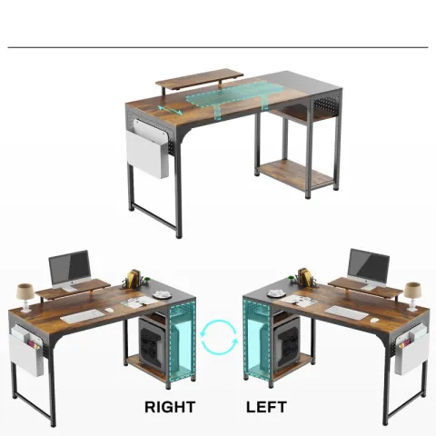 Стол письменный (для компьютера) EUREKA ZX-SS140B-RWB с шириной 140 см, Reclaimed Wood