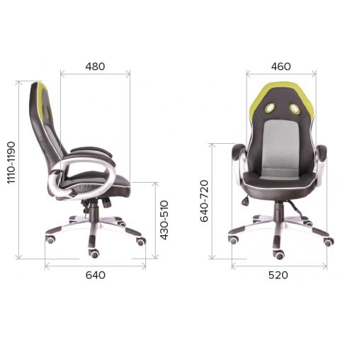 Кресло Everprof Drive TM Экокожа Зеленый