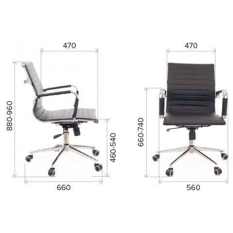 Кресло Everprof Leo Black T Экокожа Черный