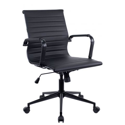 Кресло Everprof Leo Black T Экокожа Черный