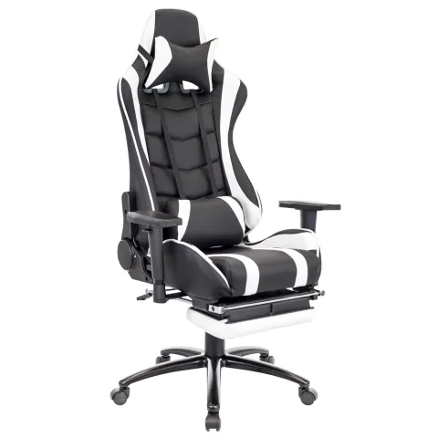 Кресло Everprof Lotus S1  Экокожа Черный/Белый