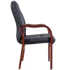 Кресло Everprof Monaco Wood CF Экокожа Черный