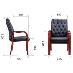 Кресло Everprof Monaco Wood CF Экокожа Черный