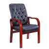 Кресло Everprof Monaco Wood CF Экокожа Черный