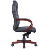Кресло Everprof Monaco Wood Кожа Черный