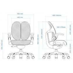 Кресло школьника FALTO ORTO ( корсетная спинка, слайдер, подлокотники 3D, сетка, золотой)