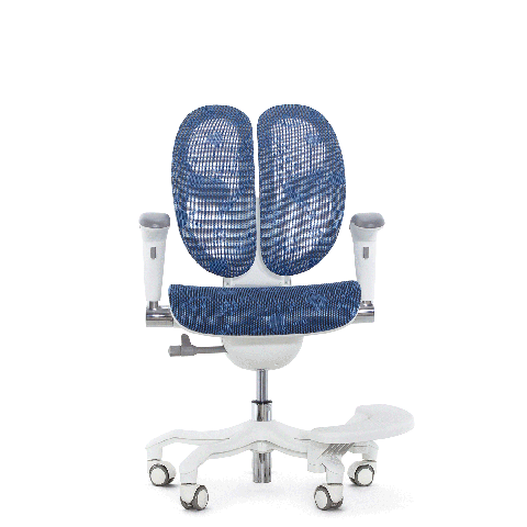 Кресло школьника FALTO ORTO (корсетная спинка, слайдер, подлокотники 3D, сетка, синий)