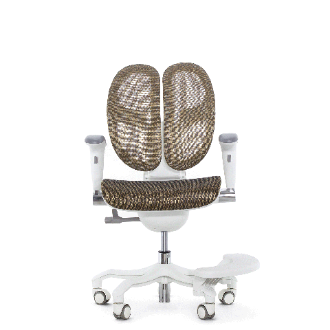 Кресло школьника FALTO ORTO ( корсетная спинка, слайдер, подлокотники 3D, сетка, золотой)