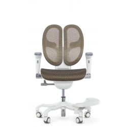 Кресло школьника FALTO ORTO ( корсетная спинка, слайдер, подлокотники 3D, сетка, золотой)