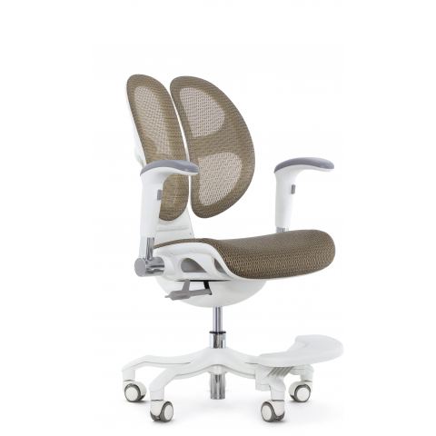 Кресло школьника FALTO ORTO ( корсетная спинка, слайдер, подлокотники 3D, сетка, золотой)