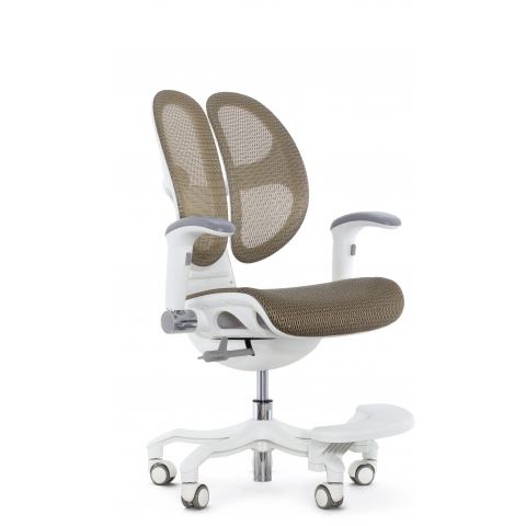 Кресло школьника FALTO ORTO ( корсетная спинка, слайдер, подлокотники 3D, сетка, золотой)