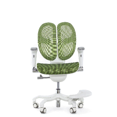 Кресло школьника FALTO ORTO (корсетная спинка, слайдер, подлокотники 3D, сетка, зеленый)