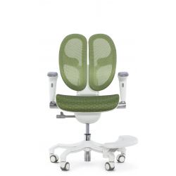 Кресло школьника FALTO ORTO (корсетная спинка, слайдер, подлокотники 3D, сетка, зеленый)