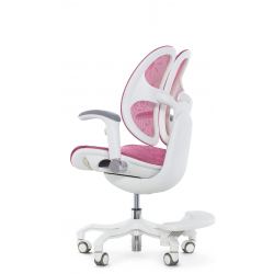 Кресло школьника FALTO ORTO (корсетная спинка, слайдер, подлокотники 3D, сетка, розовый)