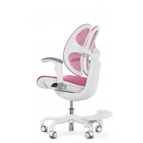 Кресло школьника FALTO ORTO (корсетная спинка, слайдер, подлокотники 3D, сетка, розовый)