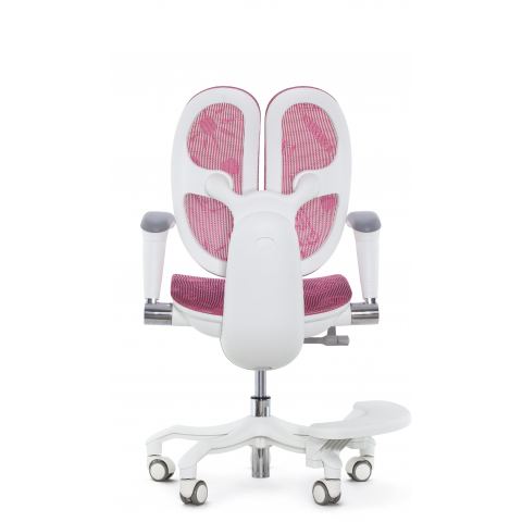 Кресло школьника FALTO ORTO (корсетная спинка, слайдер, подлокотники 3D, сетка, розовый)