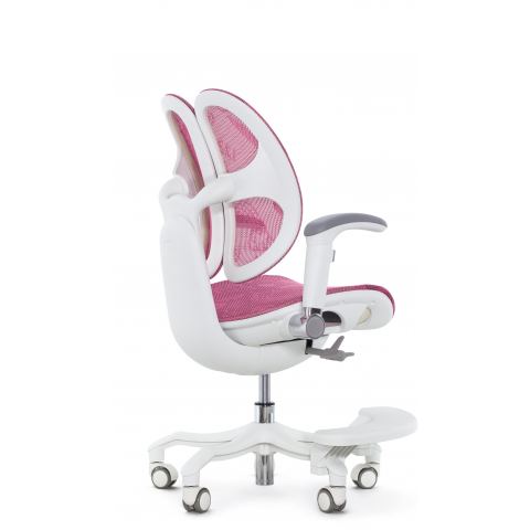 Кресло школьника FALTO ORTO (корсетная спинка, слайдер, подлокотники 3D, сетка, розовый)