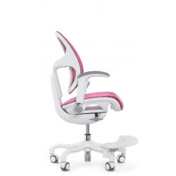 Кресло школьника FALTO ORTO (корсетная спинка, слайдер, подлокотники 3D, сетка, розовый)