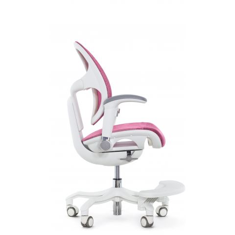 Кресло школьника FALTO ORTO (корсетная спинка, слайдер, подлокотники 3D, сетка, розовый)