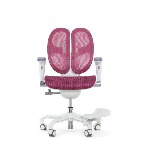 Кресло школьника FALTO ORTO (корсетная спинка, слайдер, подлокотники 3D, сетка, розовый)