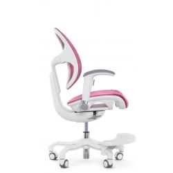 Кресло школьника FALTO ORTO (корсетная спинка, слайдер, подлокотники 3D, сетка, розовый)