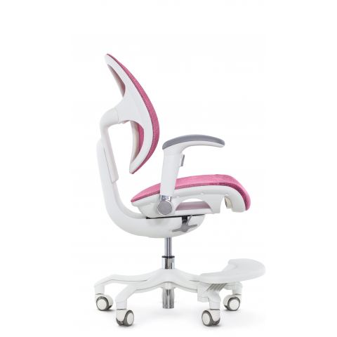 Кресло школьника FALTO ORTO (корсетная спинка, слайдер, подлокотники 3D, сетка, розовый)