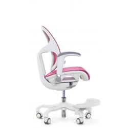 Кресло школьника FALTO ORTO (корсетная спинка, слайдер, подлокотники 3D, сетка, розовый)