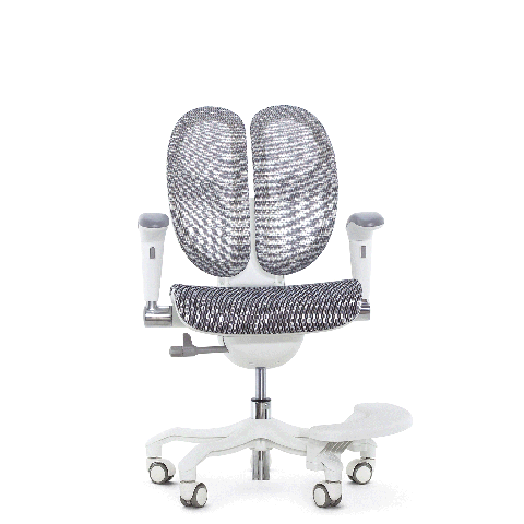 Кресло школьника FALTO ORTO (корсетная спинка, слайдер, подлокотники 3D, сетка, белый)