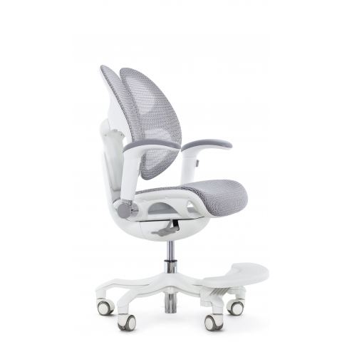 Кресло школьника FALTO ORTO (корсетная спинка, слайдер, подлокотники 3D, сетка, белый)