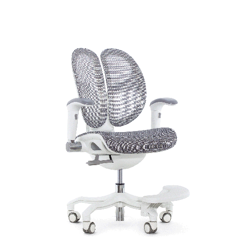 Кресло школьника FALTO ORTO (корсетная спинка, слайдер, подлокотники 3D, сетка, белый)