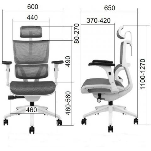 Кресло Expert VISION VIM01-W-Т-06 (каркас белый / сетка белая)
