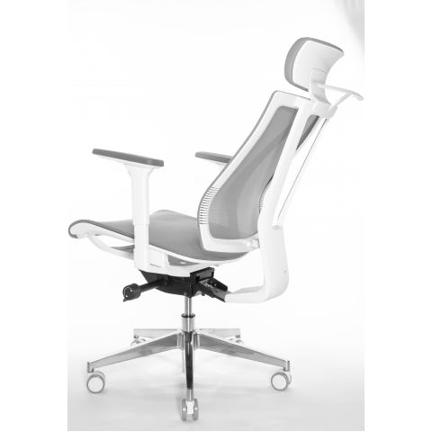 Кресло Falto G-1 AIR GON 18WALH-AL-GY (каркас белый, спинка серая, сидение серое)