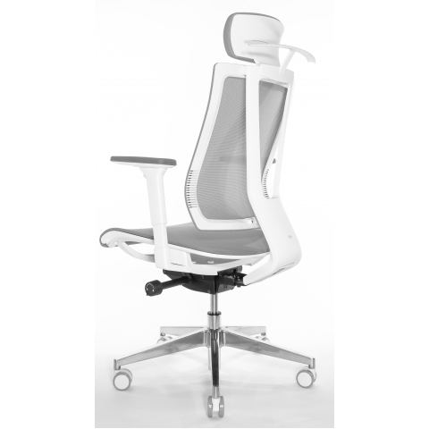 Кресло Falto G-1 AIR GON 18WALH-AL-GY (каркас белый, спинка серая, сидение серое)