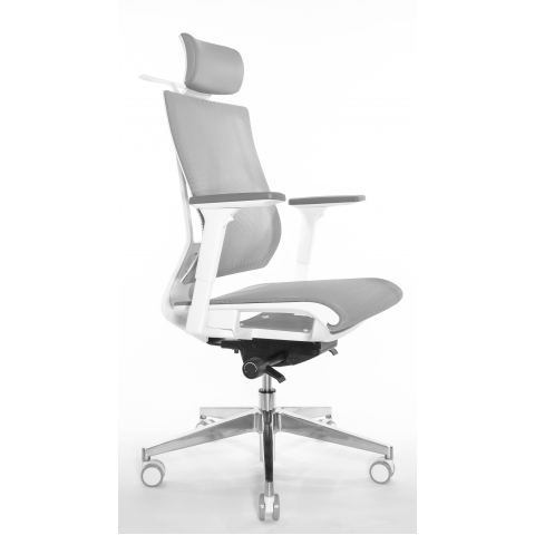 Кресло Falto G-1 AIR GON 18WALH-AL-GY (каркас белый, спинка серая, сидение серое)