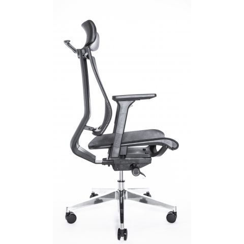 Кресло Falto G-1 AIR GON 18KALH-AL-BK (каркас черный, спинка сетка черная, сидение сетка черная)