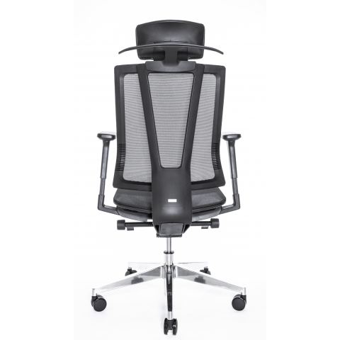 Кресло Falto G-1 AIR GON 18KALH-AL-BK (каркас черный, спинка сетка черная, сидение сетка черная)