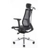 Кресло Falto G-1 AIR GON 18KALH-AL-BK (каркас черный, спинка сетка черная, сидение сетка черная)
