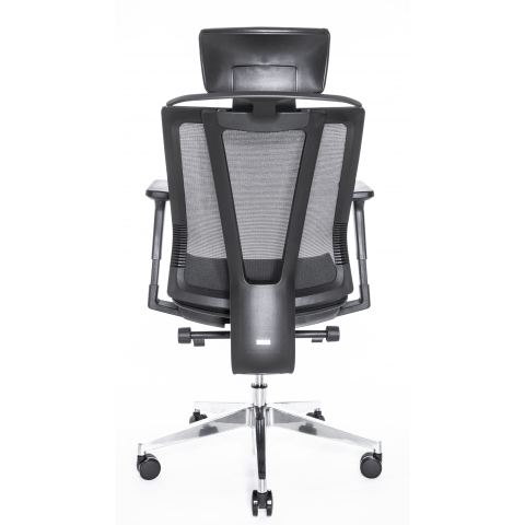 Кресло Falto G-1 AIR GON 18KALH-AL-BK (каркас черный, спинка сетка черная, сидение сетка черная)